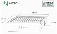 Фильтр воздушный NITTO 4NC-1011W