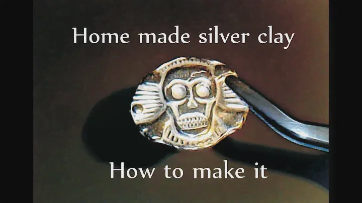 SILVER CLAY made at home.Recipe, ingredients and sculpting a scull pendant.
